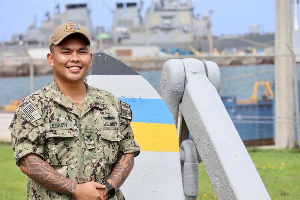 Petty Officer Johncarlo Legaspi tracks the readiness of 14 Military Sealift Command ships that support warfighters from all of the U.S. Armed Services throughout the Indo-Pacific Region. USN