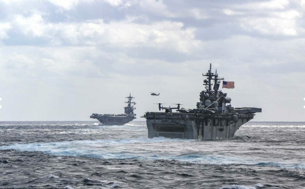  Carl Vinson and Abraham Lincoln Carrier Strike Groups in operation in South China Sea. USN