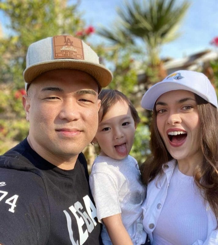Christian Cabrera with son, Noel, and wife, Vivien. INSTAGRAM