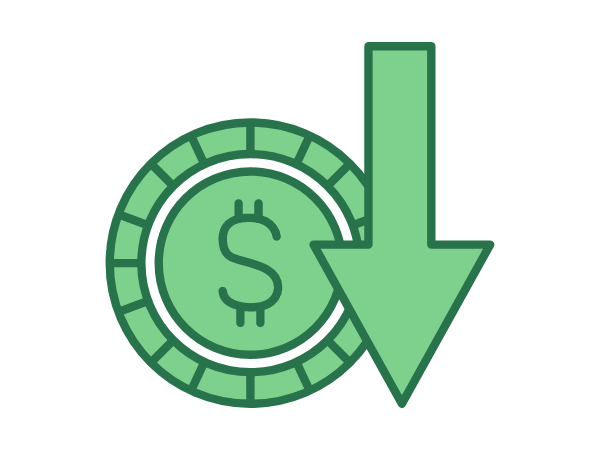 This is a dollar coin icon.