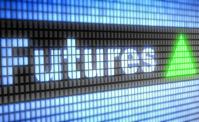 This is the word "Futures" on a digital screen.