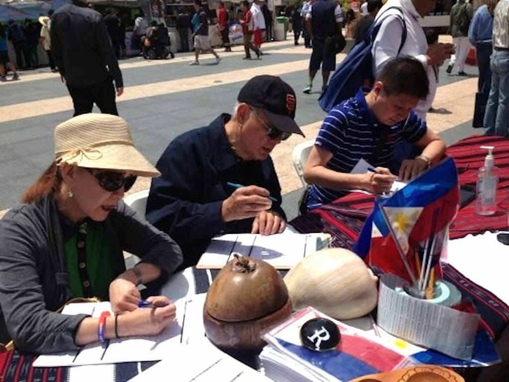 Overseas Voter Registration is done not only at the Philippine Consulate General, but also during  special events such as  (at the Philippine Independence Day Festival at Union Square, San Francisco.  CONTRIBUTED