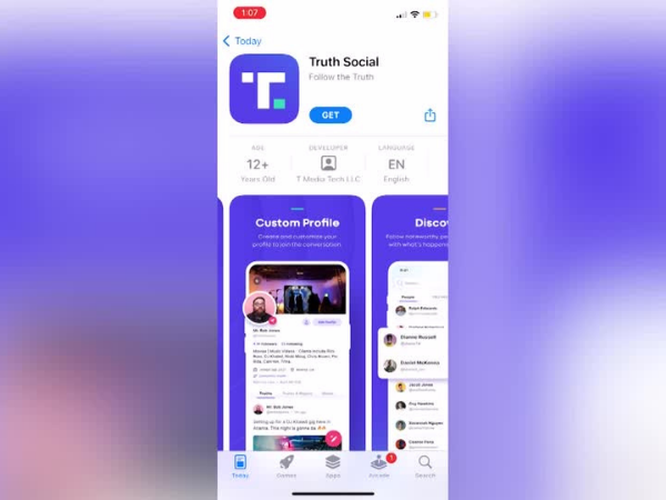 Trump's Truth Social app leads Apple App Store downloads, many waitlisted