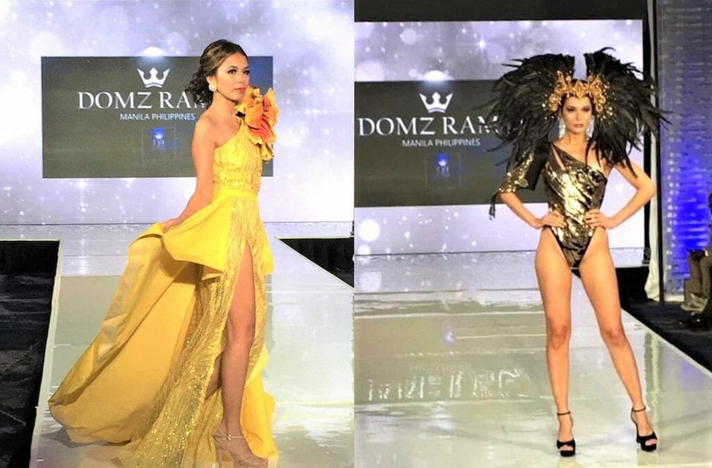 Domz Ramos’ collection inspired by Gumamela and Aguila. INQUIRER/CTanjutco