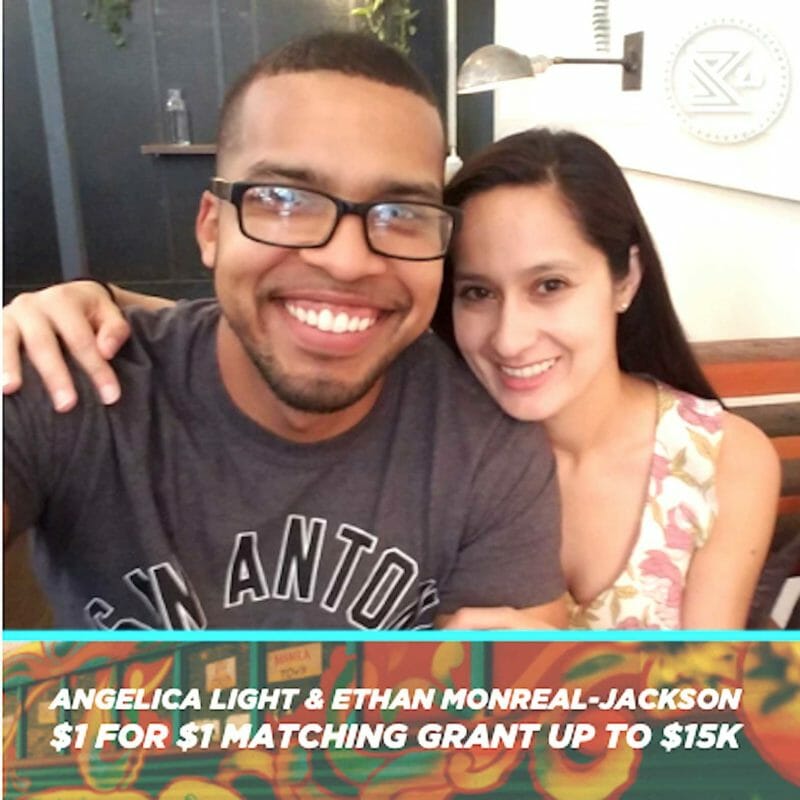 Ethan Monreal-Jackson and Angelica Light, community supporters offering a $15,000 matching grant. CONTRIBUTED