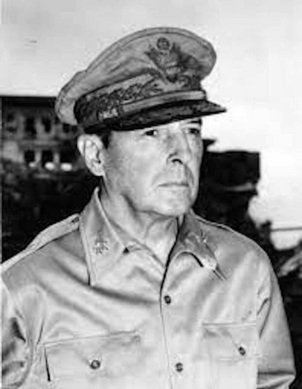 Since Gen. Douglas MacArthur got the credit for the victory during his return, he should also receive the responsibility for the defeat in 1942. NAT'L ARCHIVES