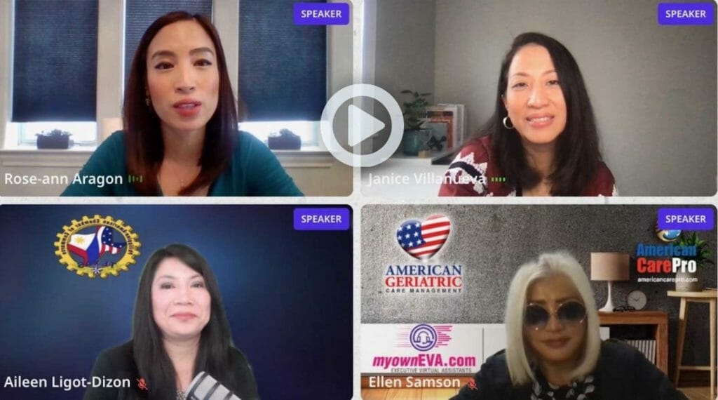 Screenshot of some participants in “Celebrating Women, Inspiring Change” conference hosted by the Philippine Chamber of Commerce of Texas (PACCTX State). SCREENSHOT
