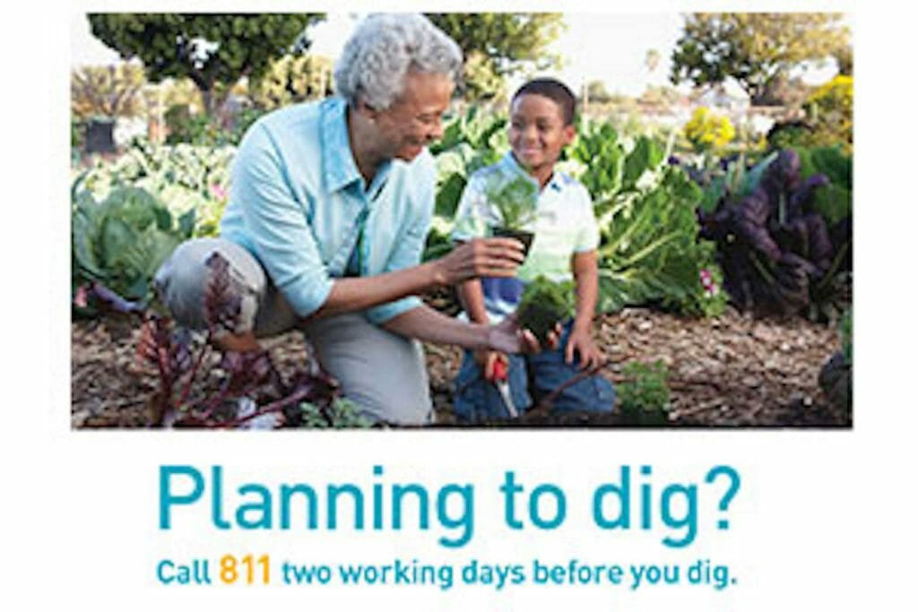 Calling 811 is free and easy, and professional utility workers will respond within two business days to mark the location of underground utility lines for your project site. 