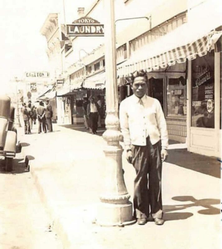  Dioscoro Respino Recio Sr. on Main Street, c.1930. —from the collection of Dioscoro "Roy" Recio J