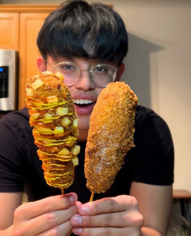 Ian Rivero cooks a lot of Asian food other than Filipino. He made these Korean Corn Dogs from scratch | CONTRIBUTED