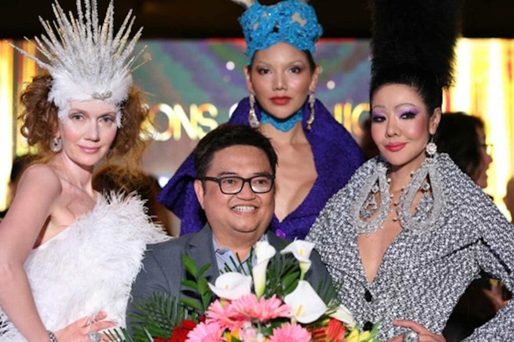 Alexis Bong Monsanto with models at LA Fashion Week '22. CONTRIBUTED