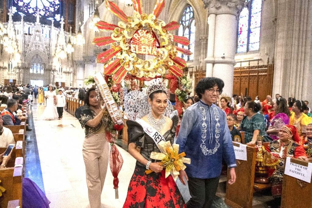 The festivities began with a massive procession that highlighted some of the Philippines’ many faith traditions, including Simbang Gabi and Santacruzan.