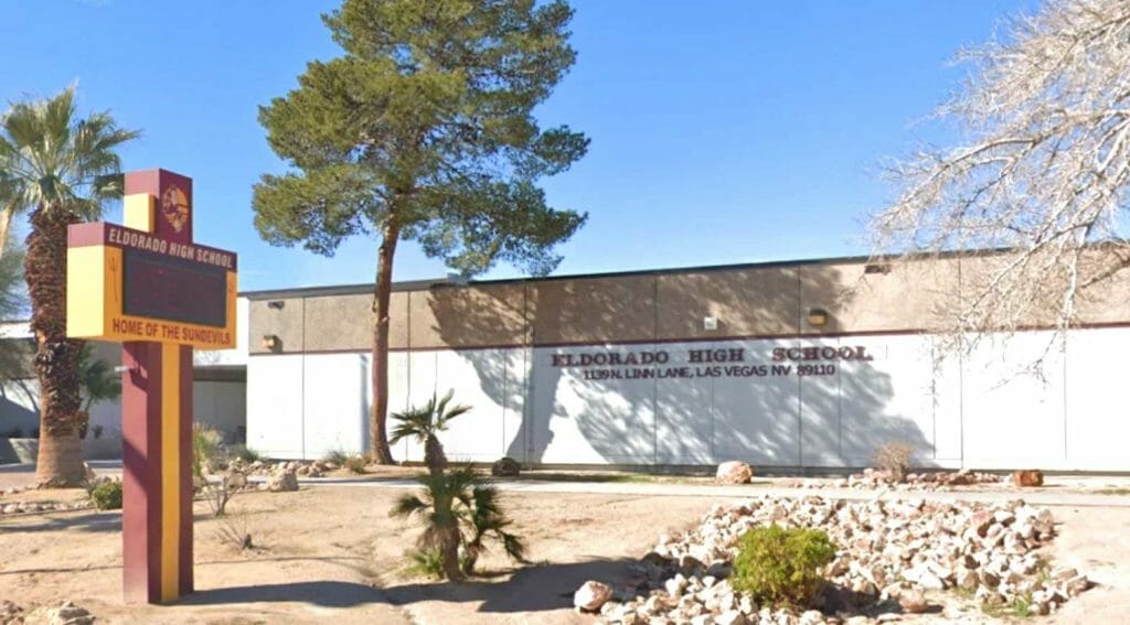 The attack on the Filipino teacher took place in a classroom at at Eldorado High School in Las Vegas. 