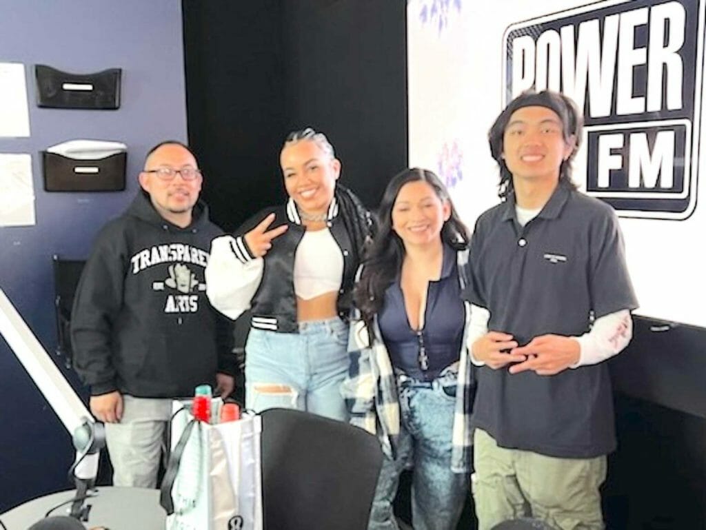    HBA (right) at Power-106 FM with the radio station Director of Brand Content DJ E-Man and radio personalities Bryhana & Letty Peniche. CONTRIBUTED   