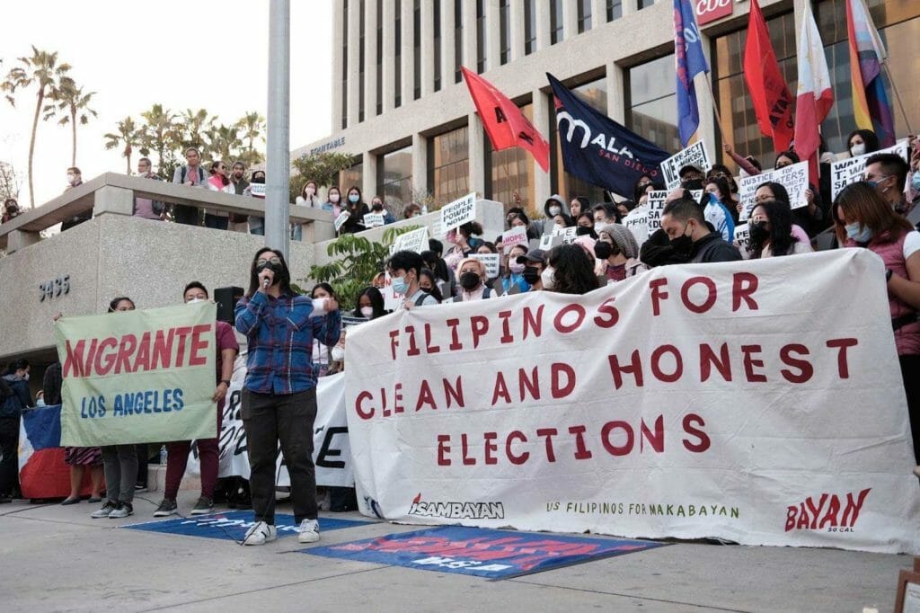 Organizers mobilized Filipinos and allies from the San Fernando Valley, Los Angeles, South Bay, and San Diego.
