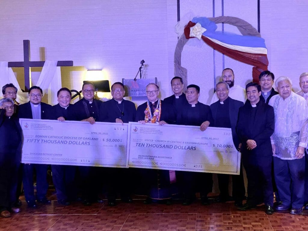 The event’s organizers had raised $50,000 in donations to the Roman Catholic Diocese of Oakland for its Diocesan Retreat Center, and $10,000 for humanitarian assistance to Ukraine. EM CHAVEZ