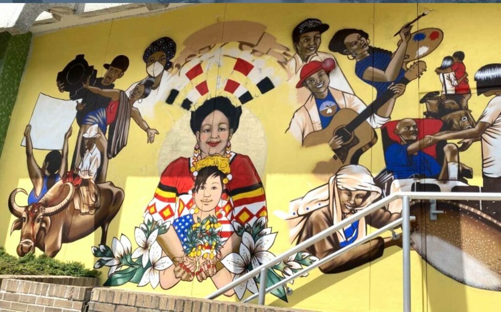 "The Roots That Ground Us," ithe first Filipino mural in the Jacksonville area, honors the city's 33,000 Filipino residents. SCREENSHOT