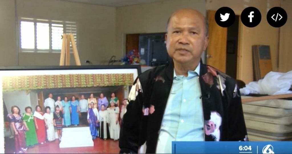 “Most of us are Filipino-Americans, but still we would like to maintain and preserve our Filipino way of life,” explains Abraham Garces, the center's president. SCREENSHOT