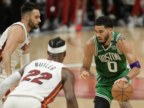 Jayson Tatum, Celtics edge off Heat in game 7 winning East title