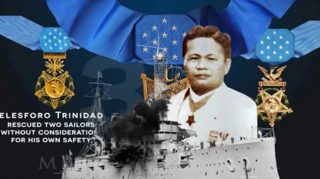 Filipino sailor Telesforo Trinidad is the only Asian American in the U.S. Navy to earn a Medal of Honor. SCREENSHOT