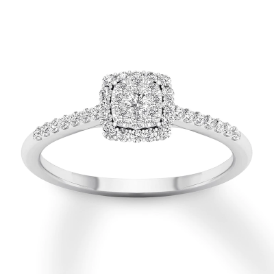 Kay Jewelers Engagement Ring 1/4 ct TW Round-cut 10K White Gold