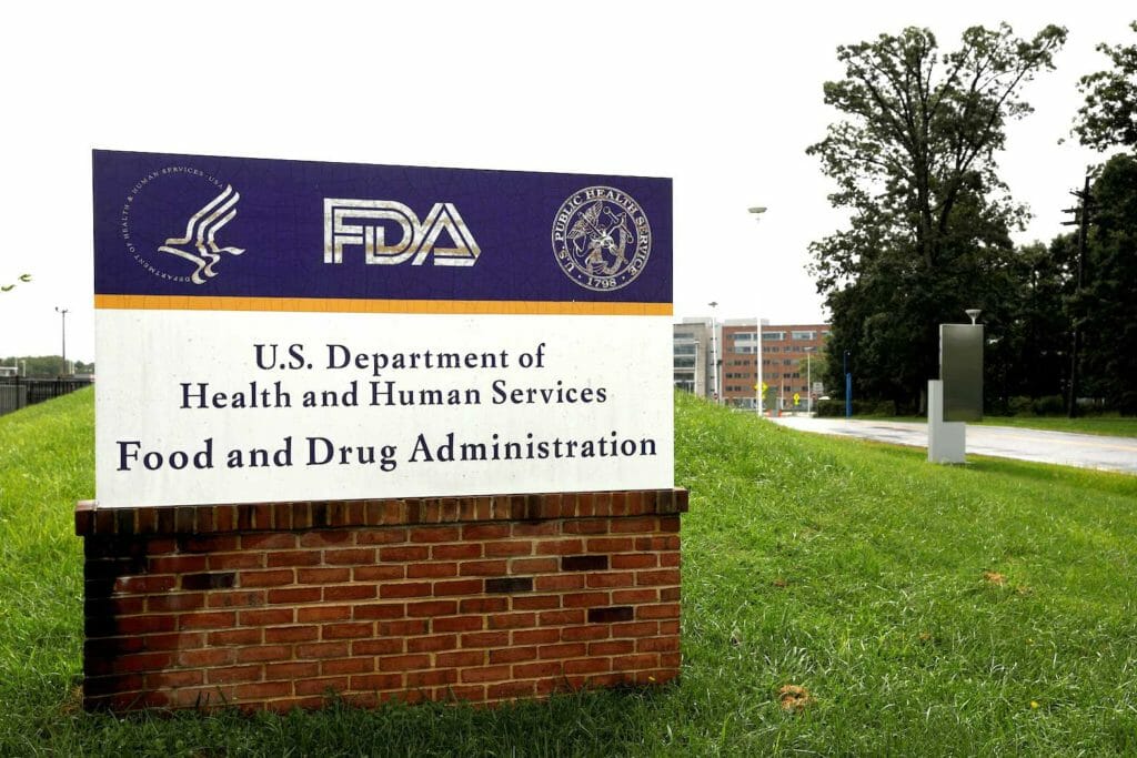  Signage is seen outside of the Food and Drug Administration (FDA) headquarters in White Oak, Maryland, U.S., August 29, 2020. REUTERS/Andrew Kelly