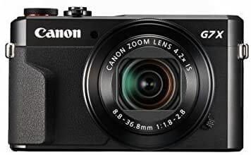  Canon PowerShot Digital Camera [G7 X Mark II] with Wi-Fi & NFC, LCD Screen, and 1-Inch Sensor - Black