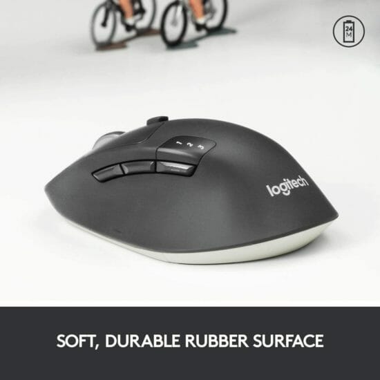Logitech M720 Triathalon Multi-Device Wireless Mouse – Easily Move Text, Images and Files Between 3 Windows and Apple Mac Computers Paired with Bluetooth