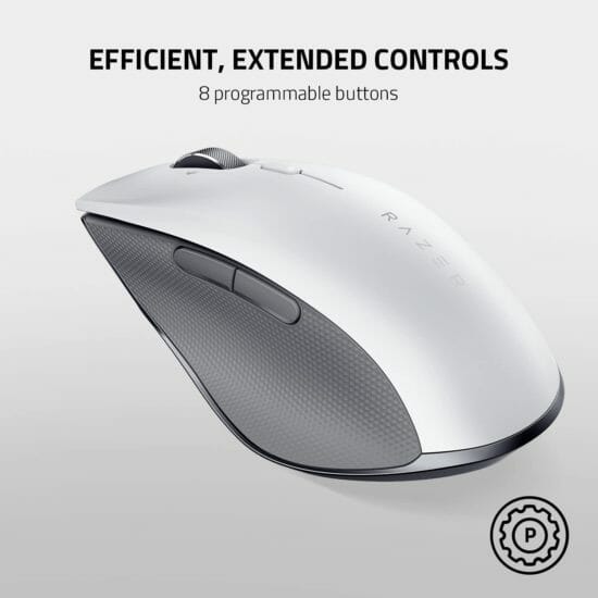 Razer Pro Click Humanscale Wireless Mouse: Ergonomic Form Factor - 5G Advanced Optical Sensor - Multi-Host Connectivity - 8 Programmable Buttons 