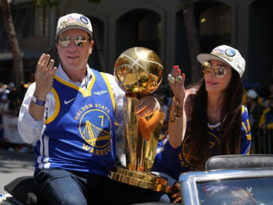 Golden State Warriors celebrate championship with parade and champagne