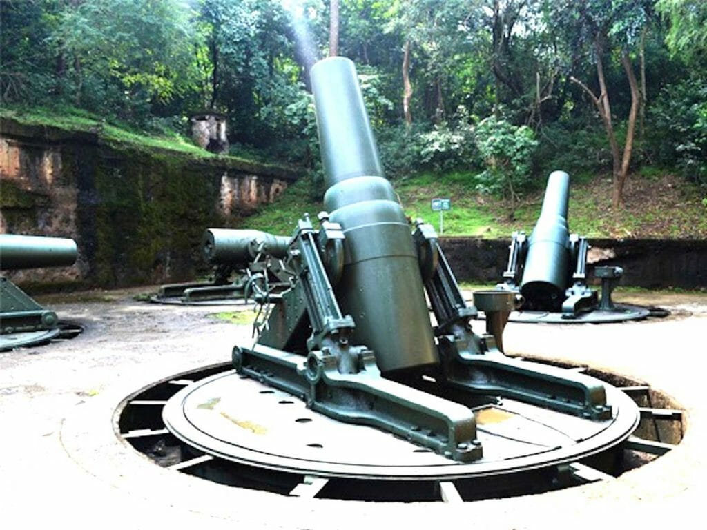 Gun emplacements on Corregidor Island could not overcome Japanese bombardment.