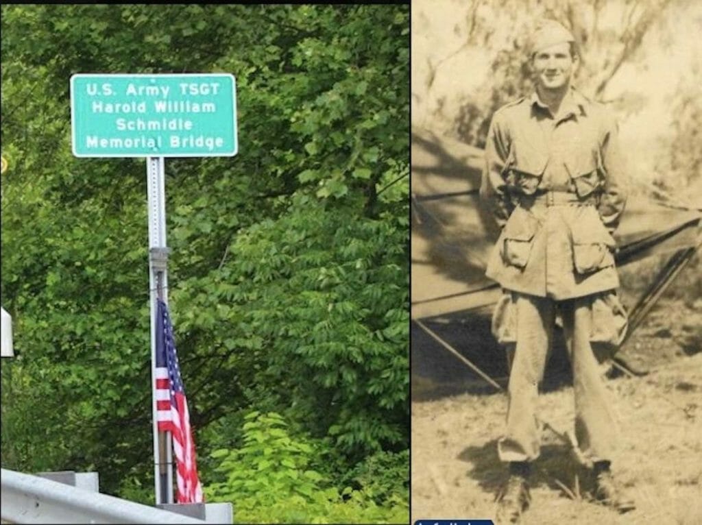 A span known locally as the Albright Bridge in Preston County was named the “US Army TSGT Harold William Schmidle Memorial Bridge,” on June 11,