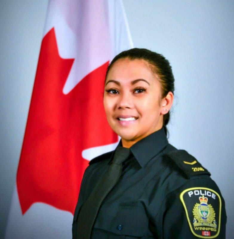 Constable Maria Buduhan said her personal experience with domestic violence inspired her to join the force as a way to help others. FACEBOOK