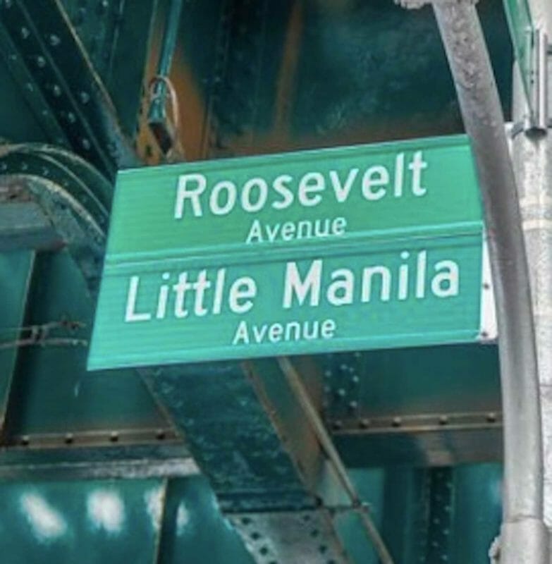 Street corner in Woodside, Queens, New York co-named "Little Manila." INSTAGRAM