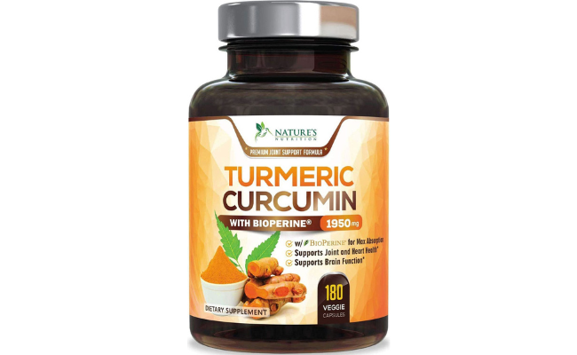 Turmeric Curcumin with BioPerine 95% Curcuminoids 1950mg with Black Pepper for Best Absorption, Made in USA, Most Powerful Joint Support