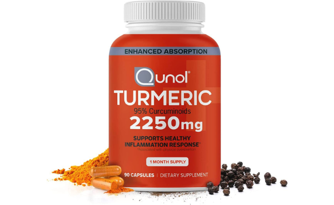 Turmeric Curcumin with Black Pepper, Qunol 2250mg Turmeric Extract with 95% Curcuminoids, Extra Strength Supplement, Enhanced Absorption