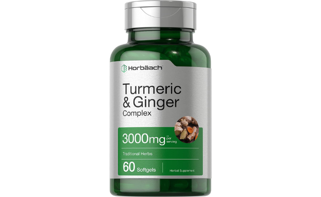 Turmeric and Ginger Supplement 3000 mg | 60 Softgel Pills | Turmeric Curcumin Complex with Black Pepper Extract | Non-GMO, Gluten Free 