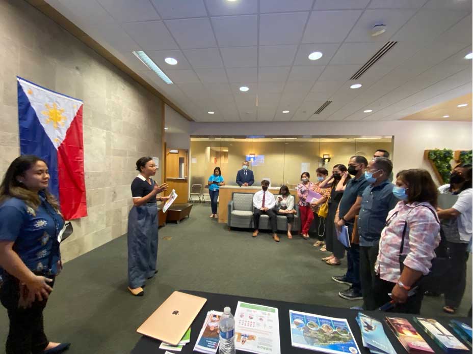 Trade Commissioner Celynne Layug (front-right) and Tourism Director Soleil Tropicales (front-left) promote Philippine products and destinations to applicants during the Philippine Consulate General in San Francisco’s Consular Outreach Mission at BYU Salt Lake Center in Salt Lake City, Utah on July 16-18 July. CONTRIBUTED