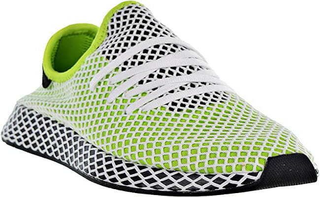 Adidas Mens Deerupt Runner Lace Up Sneakers Shoes Casual - Black,Green,White - Size 13 D