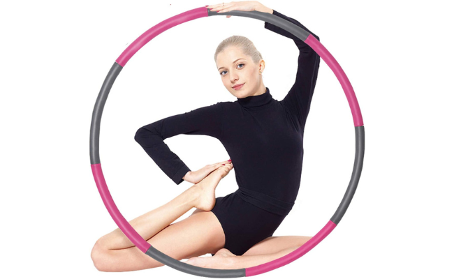 Auoxer Fitness Exercise Weighted hoops, Lose Weight Fast by Fun Way to Workout, Fat Burning Healthy Model Sports Life, Detachable and Size Adjustable Design