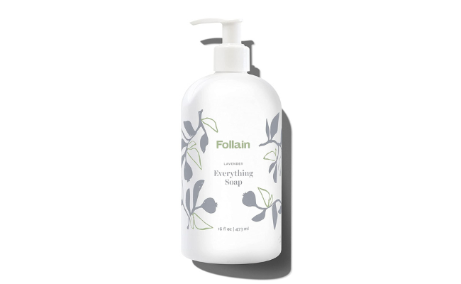 Follain Everything Lavender Liquid Hand Soap | Moisturizing Hand Wash, Skin-Softening, Gentle, Biodegradable Castile Soap for Bathroom and Kitchen, Essential Oils, Non-Toxic, Cruelty Free, 16 fl oz