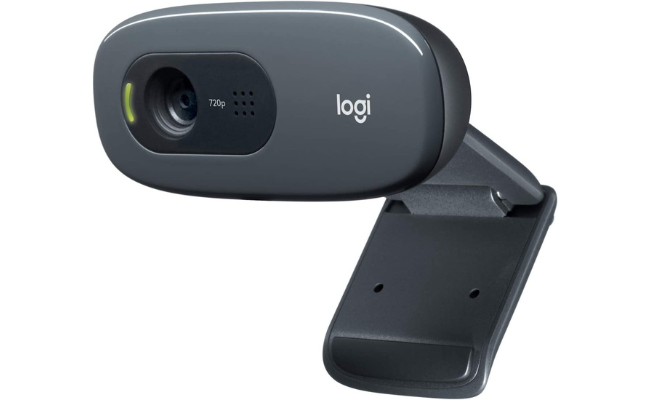Logitech C270 HD Webcam, HD 720p, Widescreen HD Video Calling, HD Light Correction, Noise-Reducing Mic, For Skype, FaceTime, Hangouts, WebEx