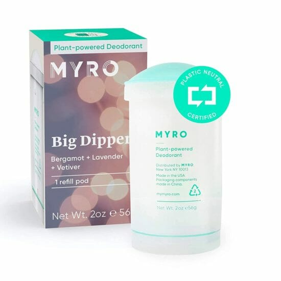  Myro Deodorant Refill Pod | Plant-based, Aluminum Free, Baking Soda Free, Cruelty Free & Vegan – Big Dipper Scent with Bergamot, Lavender, Vetiver 