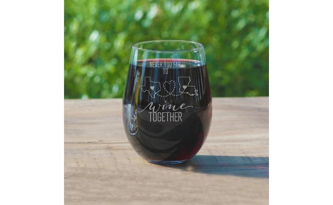 Personalized Moving Away Wine Glasses 