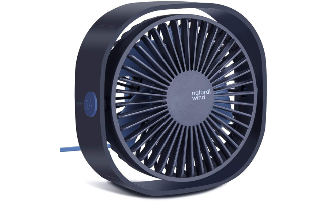 2022 Upgraded Small USB Desk Fan,3 Speeds Strong Wind and 360° Rotatable, Quiet USB Air Circulator Fan with Anti-slip Pad, Perfect Cooling For Office