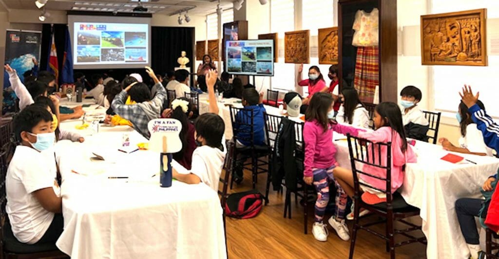  Young participants of the University of the Philippines Alumni Association of San Francisco (UPAASF) Cultural Immersion Summer Camp, during their field trip to Sentro Rizal San Francisco on  August 3. CONTRIBUTED