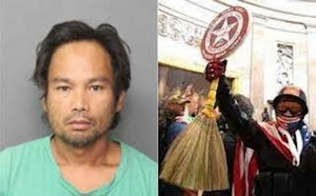 Brian Kene Lazo, who participated in the pro-Trump Jan. 6, 2021 attack on the U.S. Capitol, was sentenced to 45 days in jail. He must also pay $500 in restitution. FACEBOOK