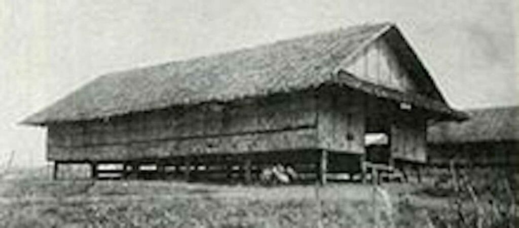 A POW hut in Cabanatuan camp.