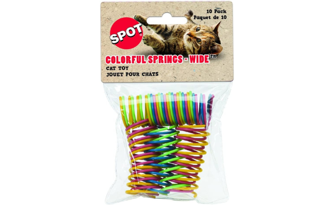  SPOT by Ethical Products Cat Springs Kitten Springs Indoor Cat Toys - Classic Cat Toy an Alternative to Catnip and Mice - Thin & Wide Springs