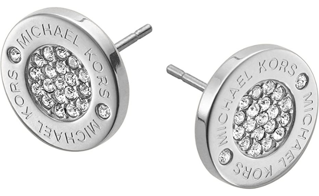 Michael Kors Stud Earrings With Crystal Accents